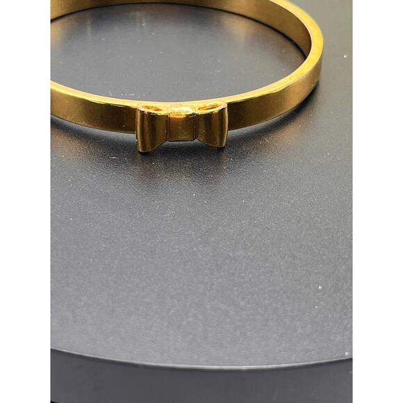 Kate Spade New York Gold Tone "Take A Bow" Bangle Bracelet - Picture 6 of 12